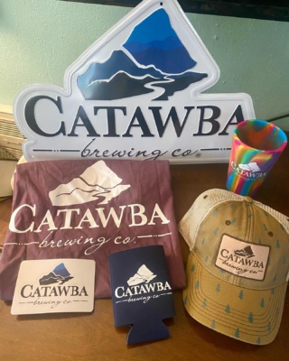 YOU COULD WIN…
::
A Catawba prize pack!
::
Courtesy of @catawbabrewing
::
When you turn in your completed passport you will be entered in our prize drawing where you could win THIS and some other pretty rad prizes. 🤩
::
For information on the 
🏆 4th Annual Tasty Buds Throwdown 🥊
see High Voltage’s social media.