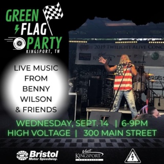 ⚡️Wednesday, Sept. 14th⚡️
::
‼️Calling all race fans‼️
Join us for the Green Flag Party! 🏁
Enjoy @backdraftbarbecue, Harpo Hot Dogz, and @dipskingsport as we rock with Benny Wilson & Friends! 🎸🎶

You don't want to miss free giveaways, games and appearances by some of your Nascar favorites at this FREE event!