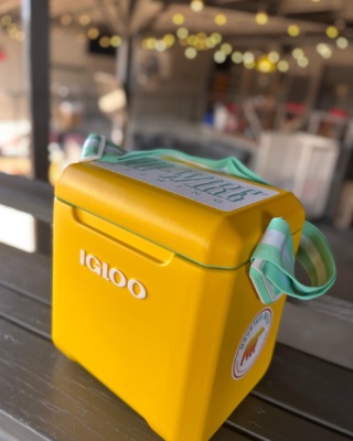 YOU COULD WIN…
::
A @hiwirebrewing Igloo Cooler! 
Courtesy of Hi-Wire Brewing
::
When you turn in your completed passport you will be entered in our prize drawing where you could win THIS and some other pretty rad prizes. 🤩
::
For information on the 
🏆 4th Annual Tasty Buds Throwdown 🥊
see High Voltage’s social media.