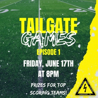 Fun things are happening this summer! ☀️

Grab a partner and join us and @appsocialsports for Tailgate Games: Episode 1! 🤩

Get ready for our inaugural tailgate games tournament at High Voltage in Kingsport!
💪🏻Teams of two will compete with other teams across multiple games, such as cornhole, beer (with water) pong, ladder toss, ring and hook, and more!

Early price per player: $10	
Regular price per player: $15
Late price per player: $20

To register please visit:
https://www.teamsideline.com/sites/AppSocialSports/program/48781/Tailgate-Games-Episode-I

🏆 Prizes for top teams. 

Come compete to see who will be the Tailgate King or Queen! 🤴🏻👸🏻

🌶 Dinner served by @spanquisfoodtruck starting at 5:30pm!

*Tailgate Games: Episode II will be held at High Voltage Friday, August 19th at 7pm.