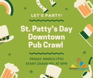🍻ITS TIME TO CRAWL AGAIN Y’ALL🍻

🍀Downtown Pub Crawl🍀

- FRIDAY, MARCH 17TH AT 6PM -

Come crawl in downtown Kingsport for St. Patty’s Day! You’ll visit 7 different downtown businesses and enjoy a delightful beverage at each location with the Pub Crawl Beer Ambassador. He’ll be crawling with you guys to keep the crawl goin’! 

⬇️ Here’s the schedule ⬇️

•1st stop
High Voltage
6-6:30pm
🚶🏻Walk to next location 

•2nd stop 
@modelcitytaphouse
6:40-7:10pm
🚶🏻Walk to next location

•3rd stop
@tnshooters 
7:20-7:50pm
🚶🏻Walk to next location

•4th stop 
@marketstreetsocialclub 
8-8:30pm
🚶🏻Walk to next location

•5th stop 
Breaking Traditions
8:40-9:10pm
🚶🏻Walk to next location

•6th stop
@backwoodsburgerbar 
9:20-9:50pm
🚶🏻Walk to next location

•7th stop
@thesportsmill_kpt 
YOU MADE IT TO THE END! 
CHEERS! 🍻

🛑 Make sure you bring a valid ID and please drink responsibly.

🧆 @sullysfoodtrucktn will be serving up their homemade meatballs onsite at High Voltage starting at 5pm so come early to enjoy dinner before you start crawlin’. 🍻